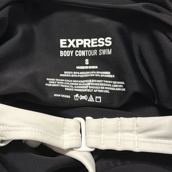 Express Color Block Body Contour One Piece Swimsuit - Picture 6 of 6